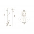Душевая колонна с термастатом Nobili Seven Black SE124030/30BM - Фото 1